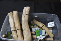 BIN WITH DOG CHEW TREATS, XS-XL