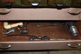 CONTENTS OF THESE 3 DRAWERS: HOSES, PIPE FITTINGS, ETC.