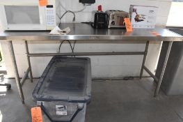 STAINLESS STEEL TABLE, 76" X 24 1/2" X 35"H