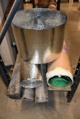 THIS SECTION: ROLLS OF PLASTIC, LAMINATE, RUBBER, REFLECTIVE, TARP, PIPE WRAP, MISC.