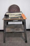 SHOP FOX 12" DISC SANDER, 1 HP MOTOR, MOUNTED ON A TOOL SHOP STAND