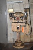 HEAVY DUTY DUAL END PEDESTAL GRINDER, APPROX. 50" HIGH