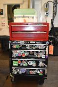 UPPER TWO DRAWER AND LOWER FOUR DRAWER TOOL BOXES WITH CONTENTS - TOOLING AND MISC.
