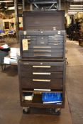 UPPER AND LOWER KENNEDY TOOLBOX WITH CONTENTS; TOOLING, HARDWARE, TOOLS AND MISC.