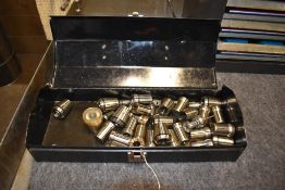 SMALL BLACK TOOLBOX WITH ASSORTED COLLETS
