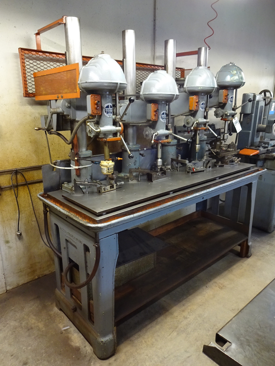 WALKER TURNER 4-SPINDLE PRODUCTION DRILL, S/N 50EJ2A, 1 HP, 3 PH, 70-1/2 X 24-1/2 TABLE
