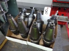 LOT (8) ASSORTED 50-TAPER CNC TOOL HOLDERS