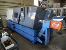 2000 MAZAK MODEL QUICK TURN 300 CNC TURNING CENTER, S/N 147709, TOOL EYE, TAILSTOCK, PC-FUSION CNC