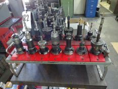 LOT (7) ASSORTED 40-TAPER CNC TOOL HOLDERS