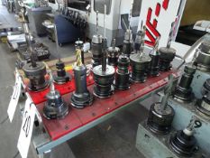 LOT (7) ASSORTED 40-TAPER CNC TOOL HOLDERS
