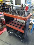 LOT (33) ASSORTED 40-TAPER CNC TOOL HOLDERS, WITH TOOL CART