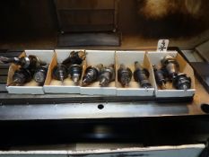 LOT (13) 50-TAPER CNC TOOL HOLDERS