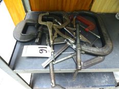 LOT ASSORTED CLAMPS