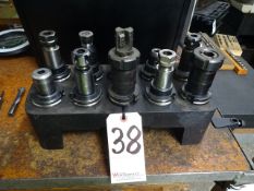 LOT (10) ASSORTED CNC TOOL HOLDERS IN RACK