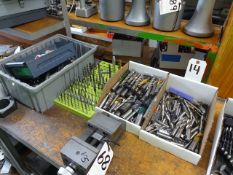 LOT ASSORTED MILLS, TAPS, KEYWAY CUTTERS, ETC.