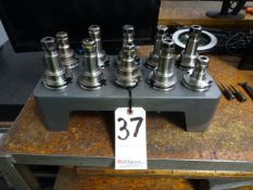 LOT (10) ASSORTED CNC TOOL HOLDERS IN RACK