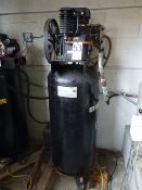 CENTRAL PNEUMATIC 5 HP VERTICAL TANK MOUNTED AIR COMPRESSOR, S/N HOP635501, 208-230 V., 165 PSI MAX,