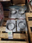 (4) 5" MANUAL STAINLESS STEEL BLAST GATES
