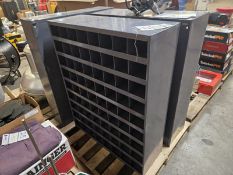 2 DURHAM METAL PARTS CABINETS 34 X 12 X 42".