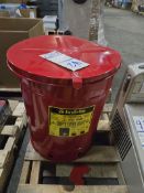 JUST RITE 14 GALLON OILY WASTE CAN AS-IS