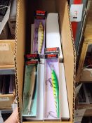 10 RAPALA HUSKY JERK, JOINTED DEEP, AND ORIGINAL LURES - HJ12 YP YELLOW PERCH, F13 S SILVER, AND ...