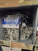 4 PACKS OF MUSTAD O'SHOUGHNESSY 3407-DT FISHING HOOKS SIZE 8/0
