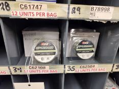 12 PACKS OF P-LINE HP-LEADER COPOLYMER FISHING LINE, 15 AND 10 AND 12 LB., 50 YDS