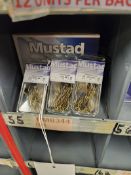 13 PACKS OF MUSTAD CENTRAL DRAUGHT FISHING HOOKS SIZE 24
