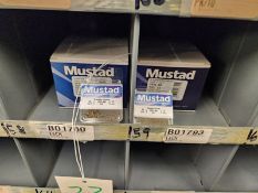 9 PACKS OF MUSTAD CLASSIC TREBLE HOOKS SIZE 10 AND 12