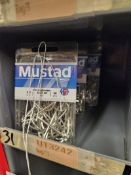 3 PACKS OF MUSTAD O'SHOUGHNESSY 3407-DT FISHING HOOKS SIZE 8/0
