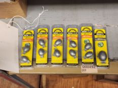 6 PACKS OF ASSORTED OFF SHORE TACKLES (5)OR20 1 1/2, (1) OR20 3 SNAP & IN LINE WEIGHT