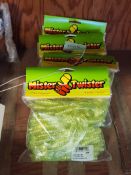 4 PACKS OF MISTER TWISTER 4" TWISTER TAIL CHARTREUSE SILVER FLK