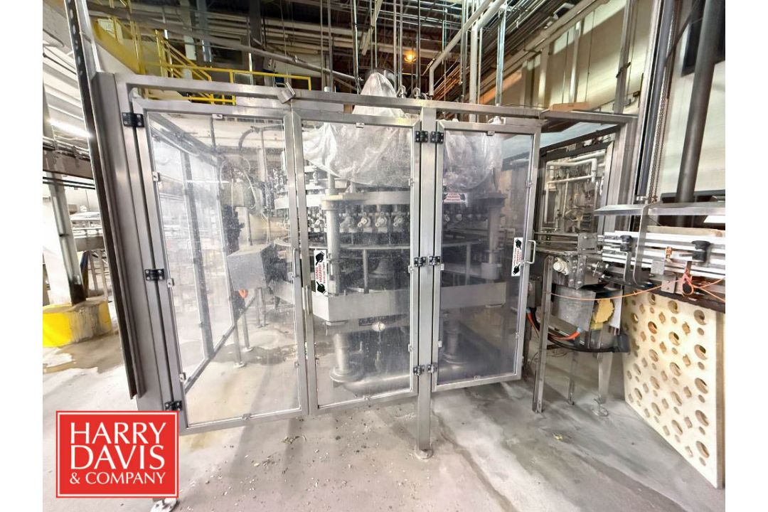 Elmar 54-Head Rotary Piston Filler, Model: RPE-754 1 LH, S/N: EM01-2701 with 38mm Cap Seamer - Image 3 of 9