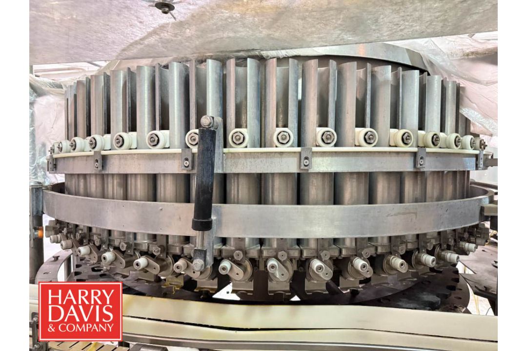 Elmar 54-Head Rotary Piston Filler, Model: RPE-754 1 LH, S/N: EM01-2701 with 38mm Cap Seamer - Image 7 of 9