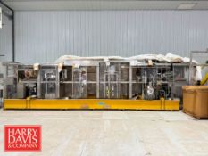 Erca 4-Lane Cup Form, Fill and Seal Machine, Model: EF400M35812, S/N: 35812 and Oystar A+F Moduline