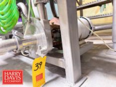 Fristam Centrifugal Pump, Model: FPX722, S/N: 22166034 with Baldor 7.5 HP 3,450 RPM Motor: Mounted