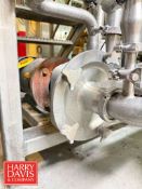 Fristam Centrifugal Pump, Model: FPX722, S/N: 32172046 with Baldor 7.5 HP 3,450 RPM Motor: Mounted