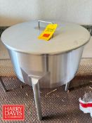 NEW 20 Gallon Cone-Bottom Vertical S/S Tank (Location: Batavia, NY)