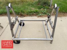 Portable S/S Block Cart with (2) Cheese Wheel Racks with Drip Pan (Subject to BULK BID: Lot 28)