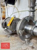Fristam FPX Centrifugal Pump, Model: 2641-205 with Sterling 10 HP 1,725 RPM Motor: Mounted on S/S