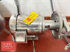 Alfa Laval Centrifugal Pump with Sterling S/S 7.5 3,525 RPM Motor: Mounted on S/S Base