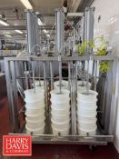 Portable 6-Row A-Frame S/S Cheese Press Carts (Molds Not Included)