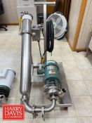 Portable Centrifugal Pump Skid with Tri-Clover Centrifugal Pump, Model: C114 with 1 HP 3,450 RPM Mot