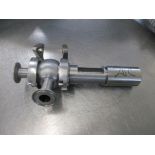 Waukesha Cherry-Burrell Micrometer Valve with 1.5” Clamp Ports and 1” Orifice