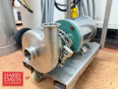 Centrifugal Pump, Model: C114 with S/S .75 HP 3,460 RPM Motor: Mounted on Casters