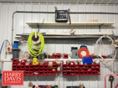 Room Contents, Including: Shop Vac, Steel Pipe, Control Cable, Hose, Hardware, Cabinet and Contents