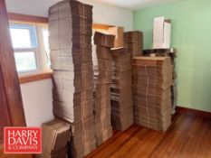 Assorted Cardboard Boxes, Light Fixtures and Tape