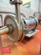 Alfa Laval Centrifugal Pump with Sterling S/S 3 HP 1,745 RPM Motor: Mounted on S/S Base