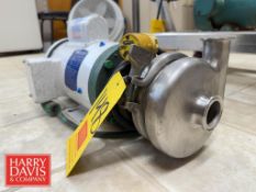 Tri-Clover Centrifugal Pump with 1.5 HP 3,450 RPM Motor