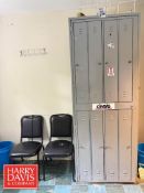 Cintas 8-Section Lockers and (5) Stackable Chairs